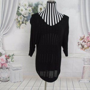 Express Black Mesh Shirt Top